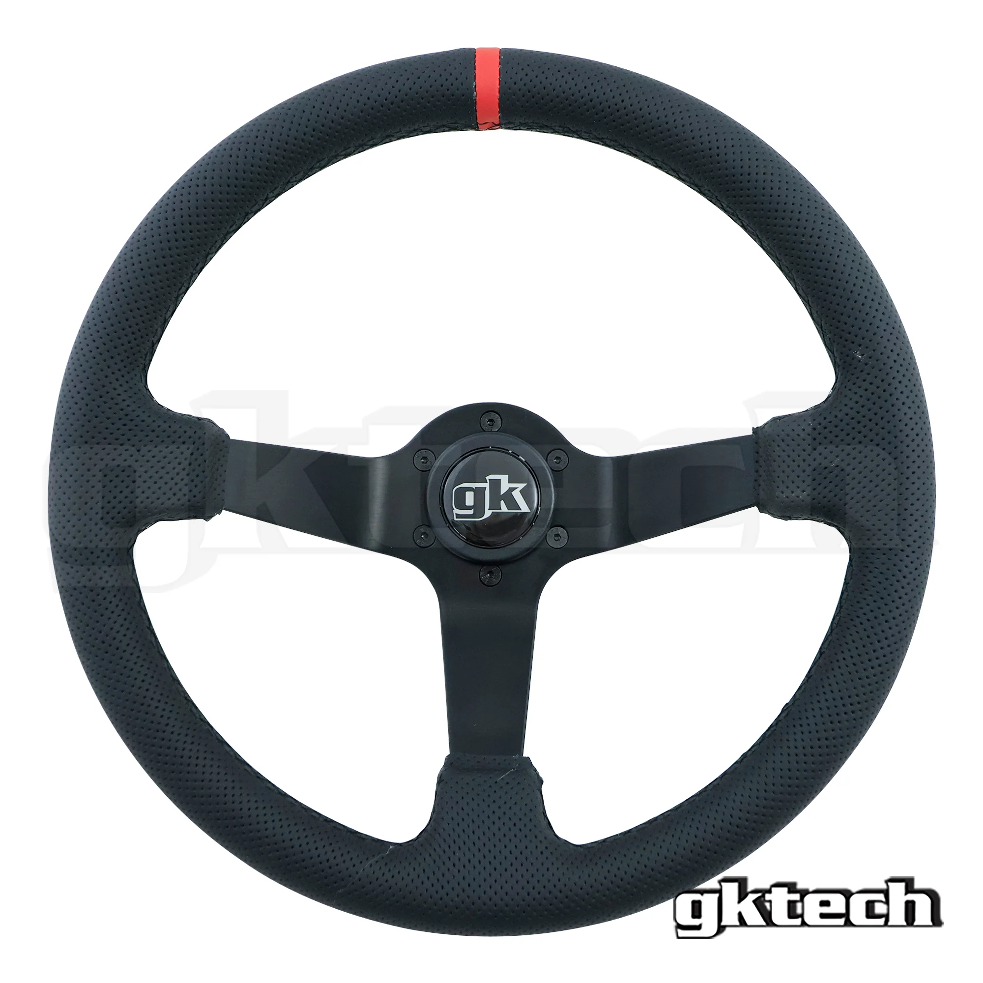 Steering wheel 350mm Deep dished perforated leather - Image 4