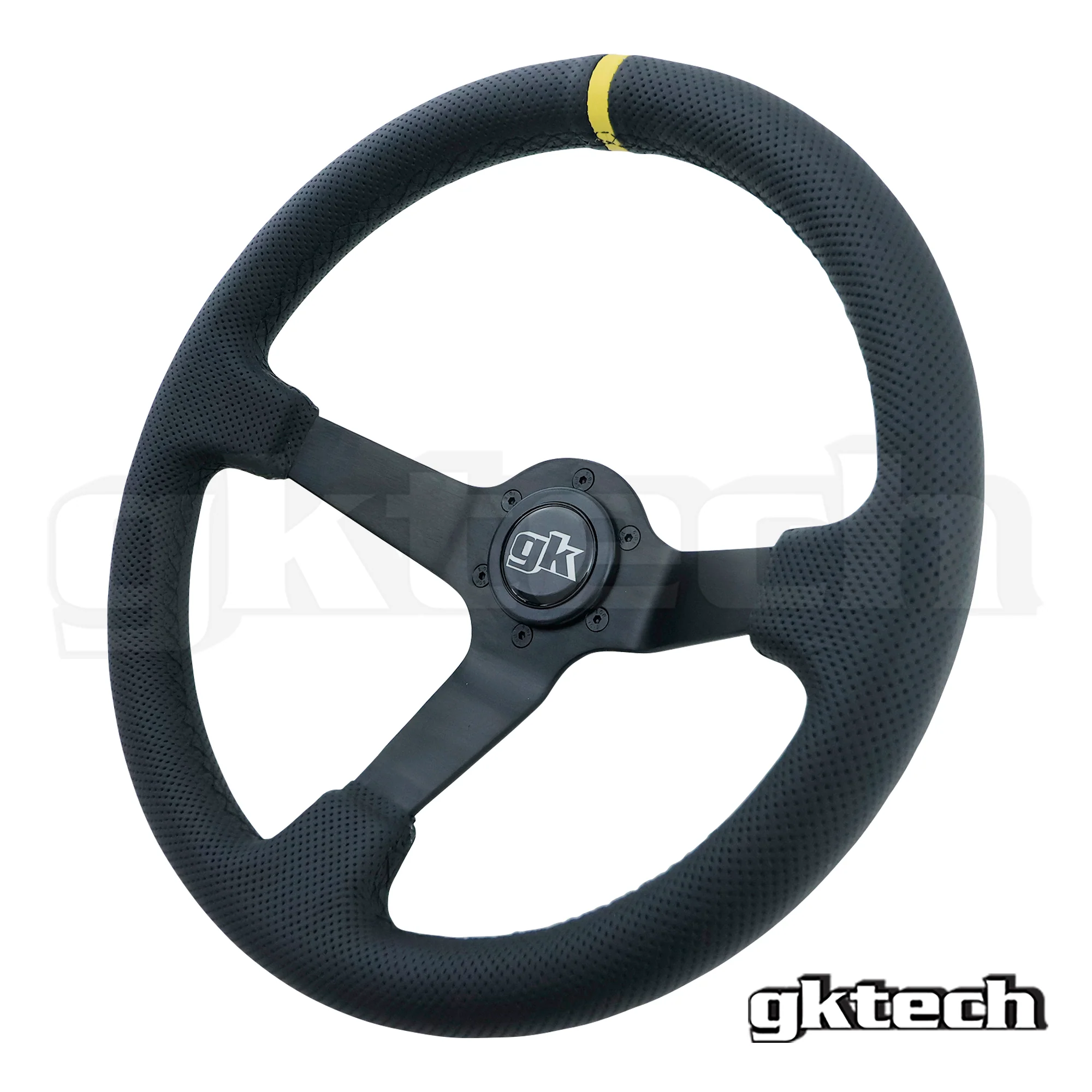 Steering wheel 350mm Deep dished perforated leather - Image 5