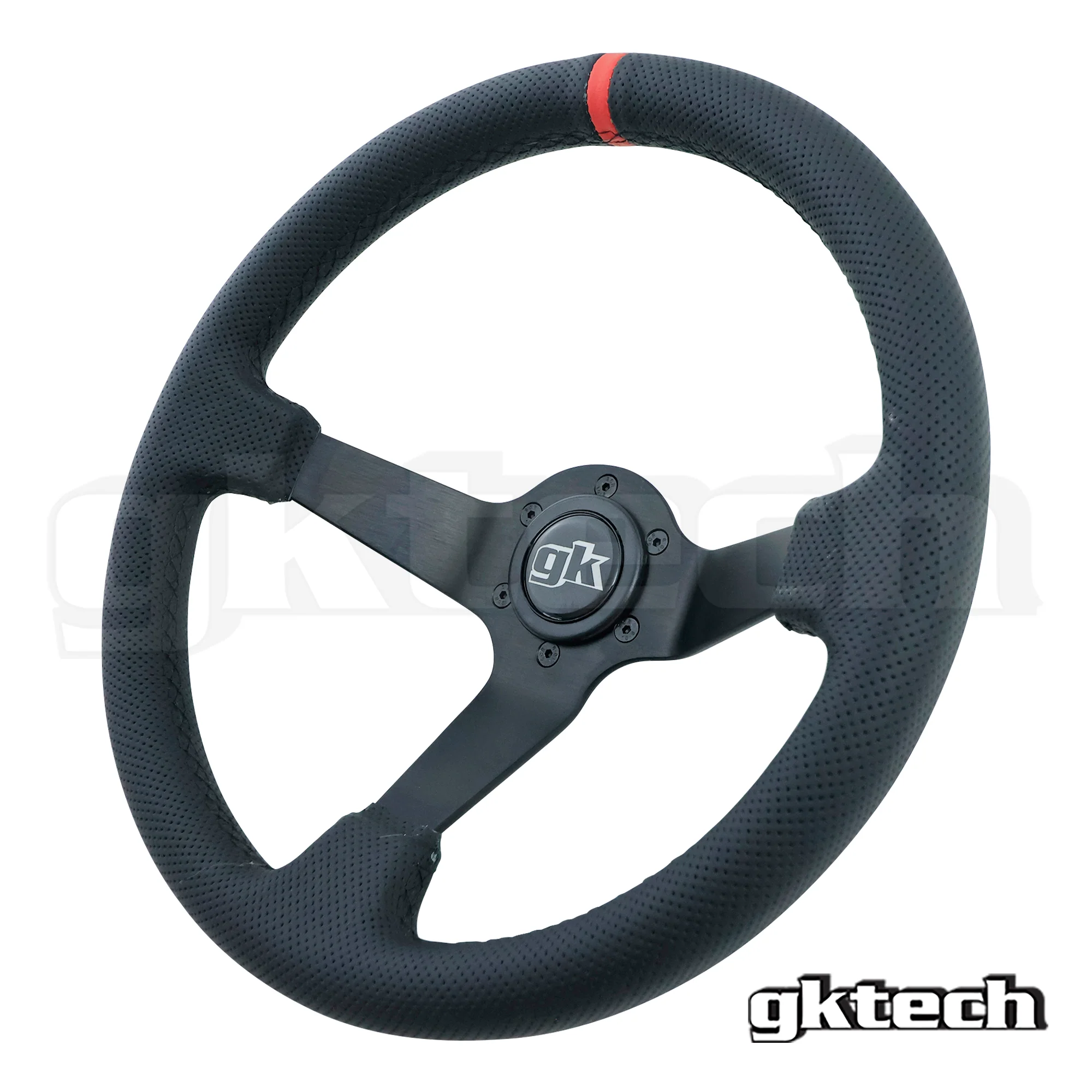 Steering wheel 350mm Deep dished perforated leather - Image 6